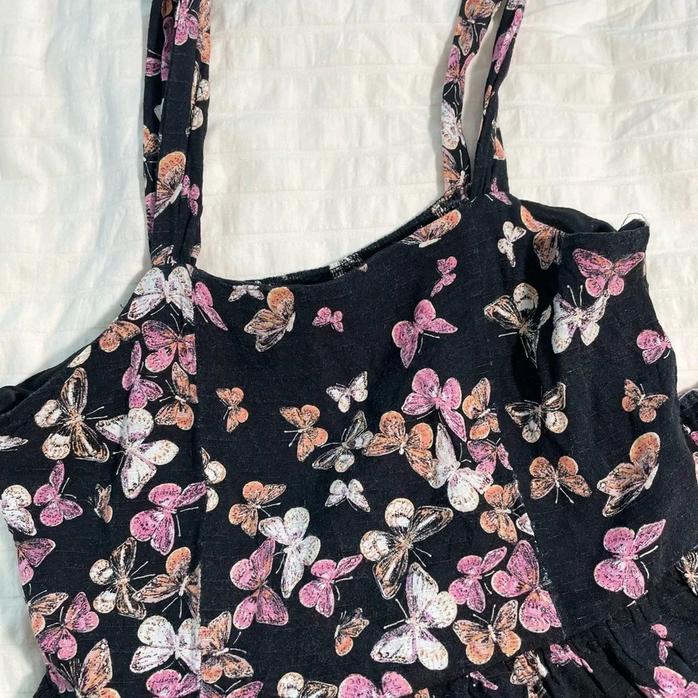 Art Class Black and Pink Butterfly Romper Girl's (XL) - Picture 2 of 4